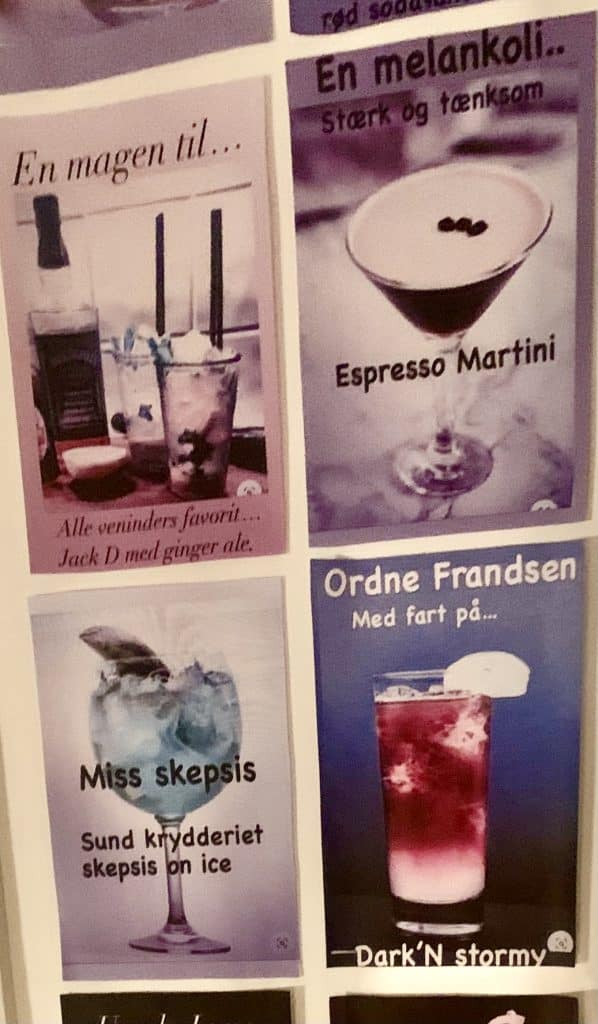 “Cocktails opkaldt efter Miss Skepsis og Ordne Frandsen – festlig hyldest til de indre stemmer”